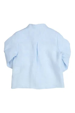 Baby blouse/overhemd blauw