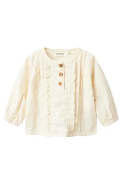 Baby blouse/overhemd grijs