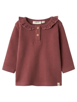 Baby blouse/overhemd rose