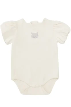 Baby romper korte mouw ecru