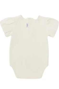 Baby romper korte mouw ecru