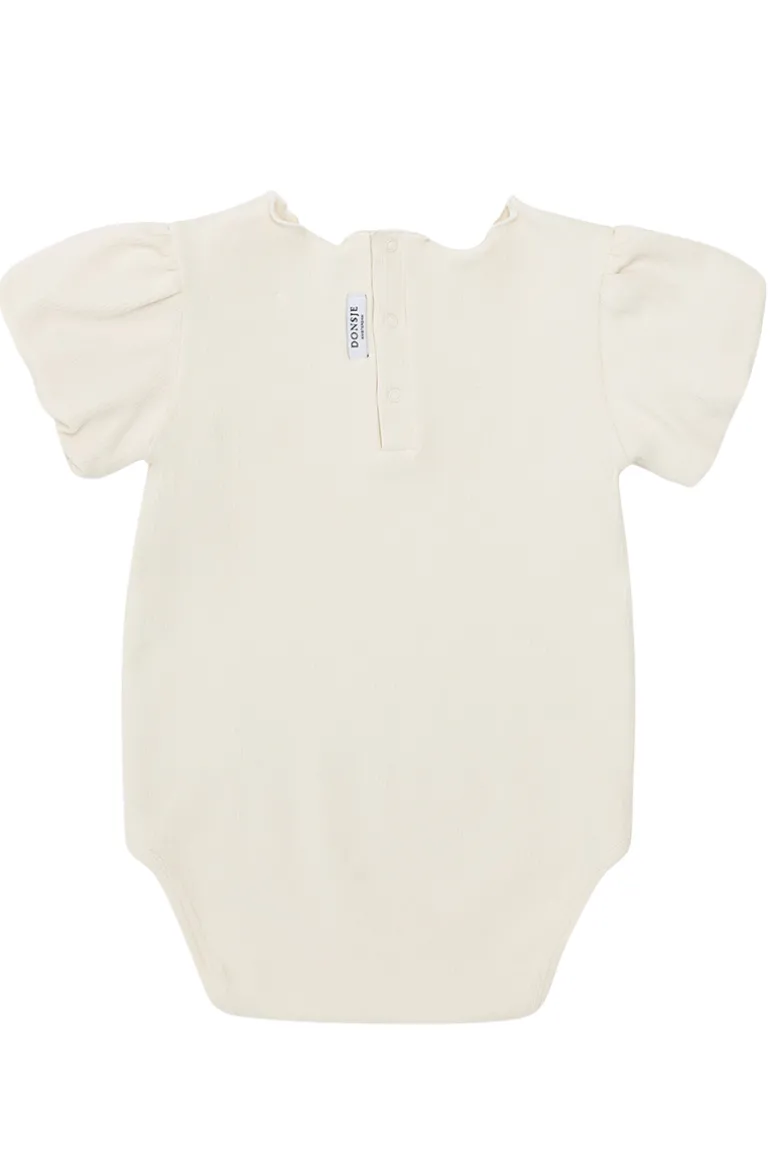 Baby romper korte mouw ecru