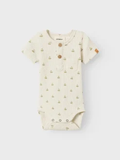 Baby romper korte mouw grijs