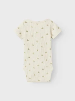 Baby romper korte mouw grijs