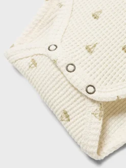 Baby romper korte mouw grijs