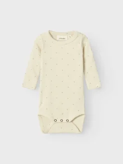 Baby romper lange mouw bruin