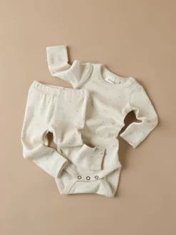 Baby romper lange mouw bruin