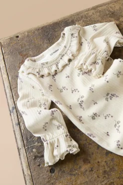 Baby romper lange mouw bruin