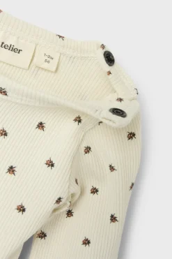 Baby romper lange mouw grijs