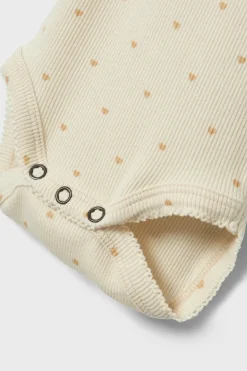 Baby romper lange mouw grijs