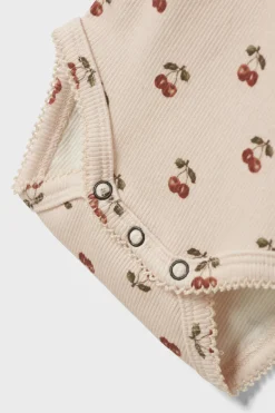 Baby romper lange mouw rose