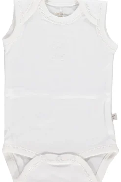 Baby romper mouwloos ecru