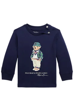 Baby t-shirt lange mouw blauw