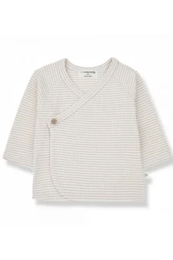 Baby t-shirt lange mouw bruin