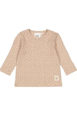 Baby t-shirt lange mouw bruin