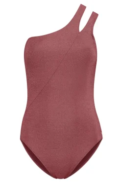 Bad/beach dames badpak modecup bruin