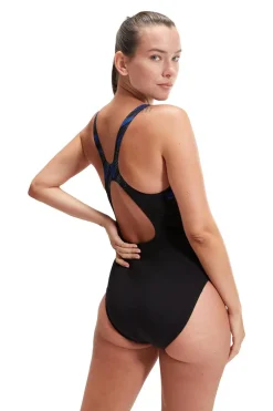 Bad/beach dames badpak sport zwart
