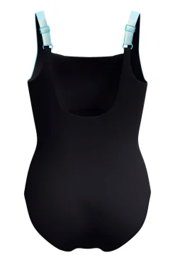 Bad/beach dames badpak sport zwart