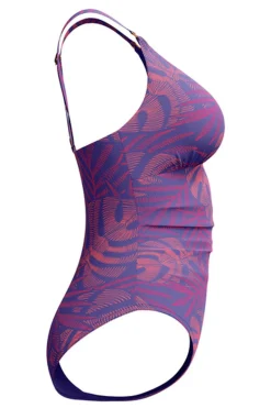 Bad/beach dames badpak sport blauw