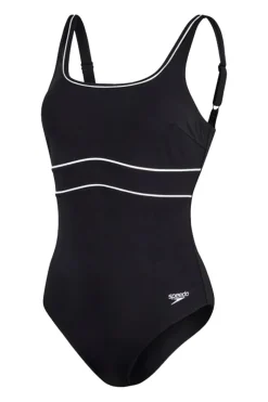 Bad/beach dames badpak sport zwart