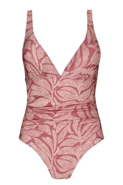 Bad/beach dames badpak sport bruin