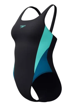 Bad/beach dames badpak sport zwart