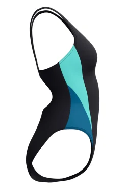 Bad/beach dames badpak sport zwart
