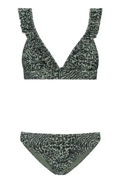 Bad/beach dames bikini groen
