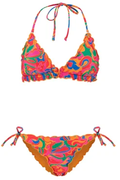 Bad/beach dames bikini oranje