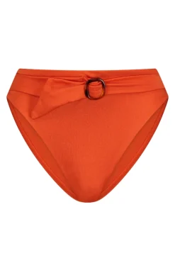 Bad/beach dames bikini slip oranje