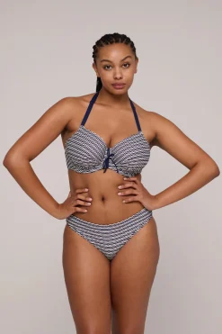 Bad/beach dames bikini slip blauw