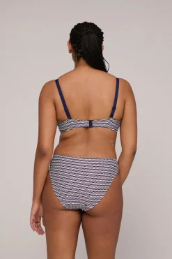 Bad/beach dames bikini slip blauw