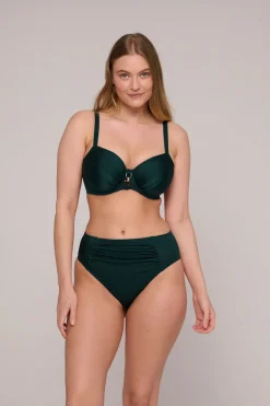 Bad/beach dames bikini slip groen