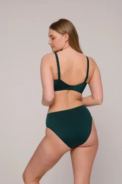 Bad/beach dames bikini slip groen