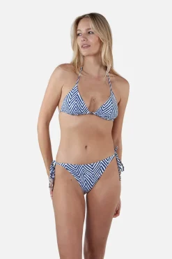 Bad/beach dames bikini slip blauw