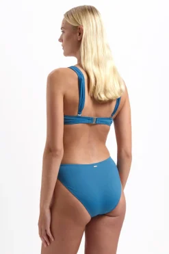 Bad/beach dames bikini slip blauw