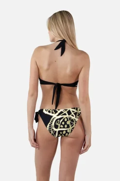 Bad/beach dames bikini slip zwart