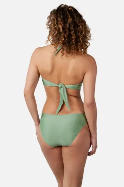 Bad/beach dames bikini slip groen
