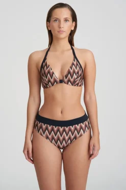 Bad/beach dames bikini slip bruin