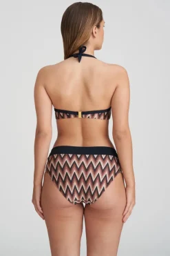 Bad/beach dames bikini slip bruin