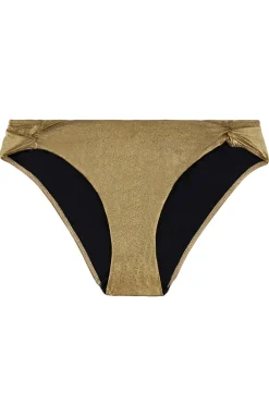 Bad/beach dames bikini slip goud
