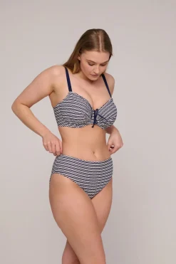 Bad/beach dames bikini slip blauw