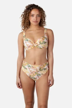 Bad/beach dames bikini slip bruin