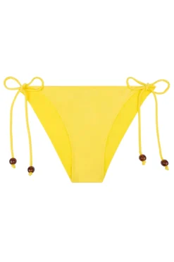 Bad/beach dames bikini slip geel