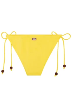 Bad/beach dames bikini slip geel