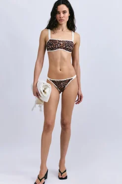 Bad/beach dames bikini top bruin