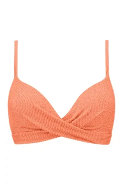 Bad/beach dames bikini top oranje