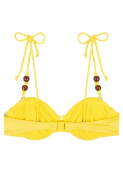 Bad/beach dames bikini top geel
