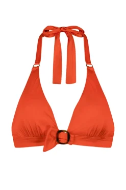 Bad/beach dames bikini top oranje