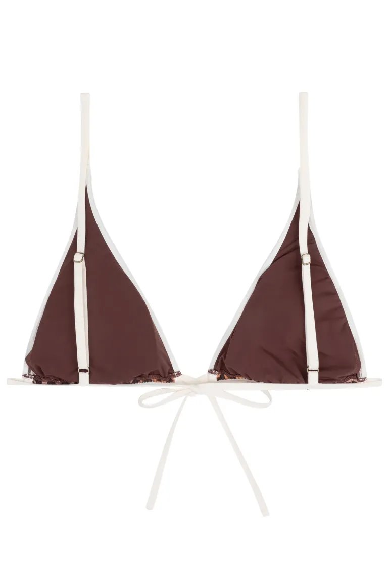 Bad/beach dames bikini top bruin